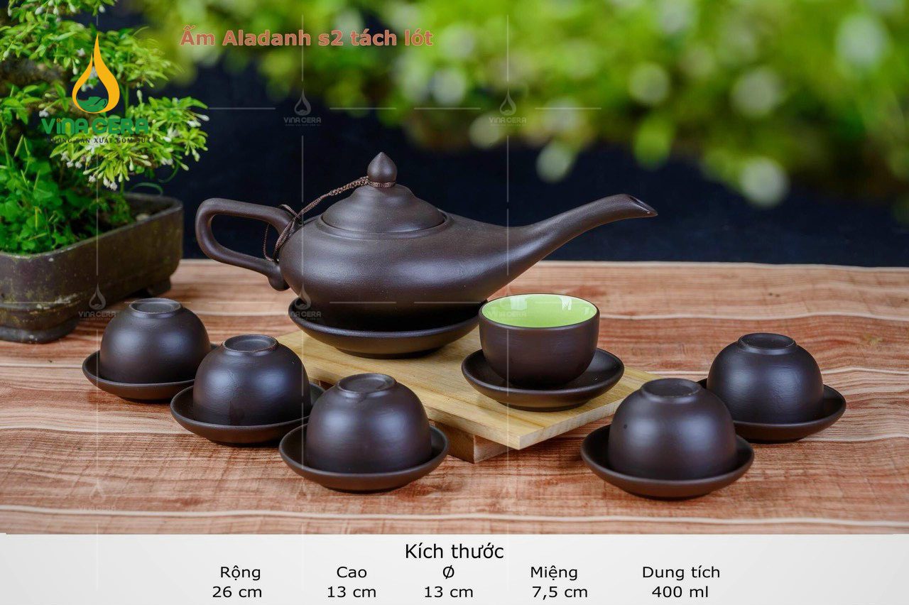 99 Mẫu Ấm Chén Tử Sa Bát Tràng Đẹp Giá Tốt làm quà tặng bộ ấm trà gốm thần đèn