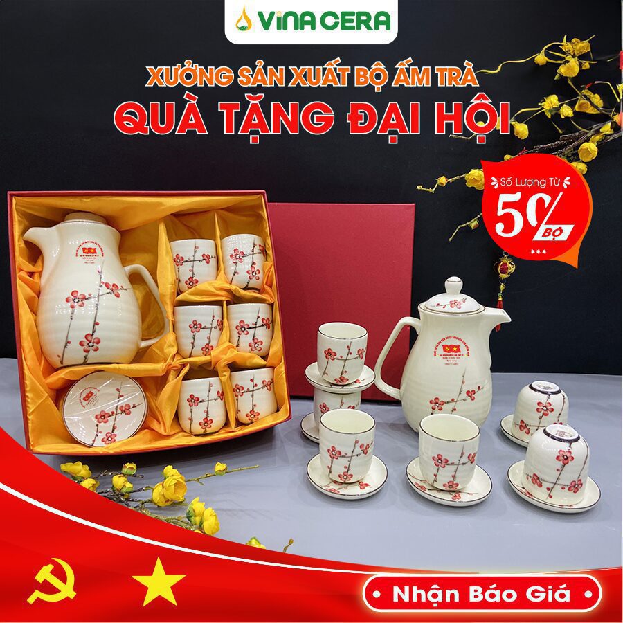 Top 15 Mẫu Bộ Ấm Trà In Logo Sang Trọng Được Doanh Nghiệp Ưa Chuộng Nhất bộ ấm trà in logo
