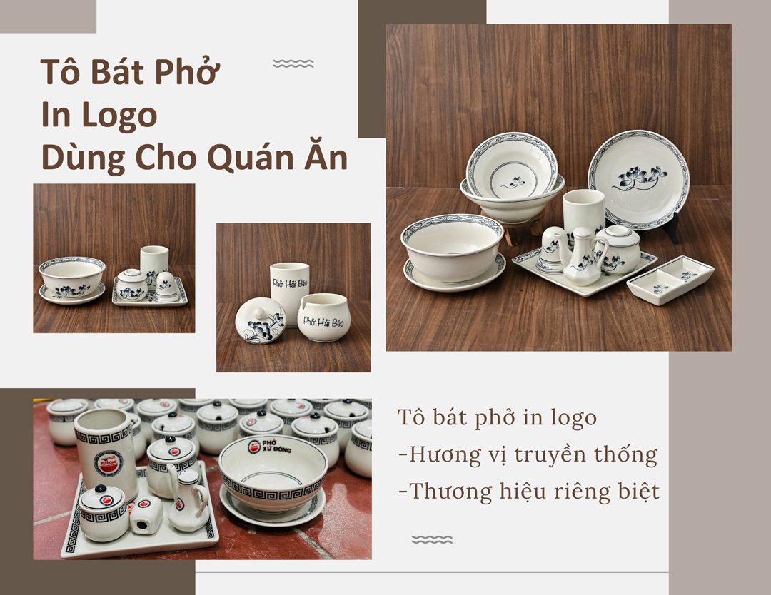 Tô Bát Phở In Logo Dùng Cho Quán Ăn - TS 102402 Tô bát phở in logo dùng cho quán ăn