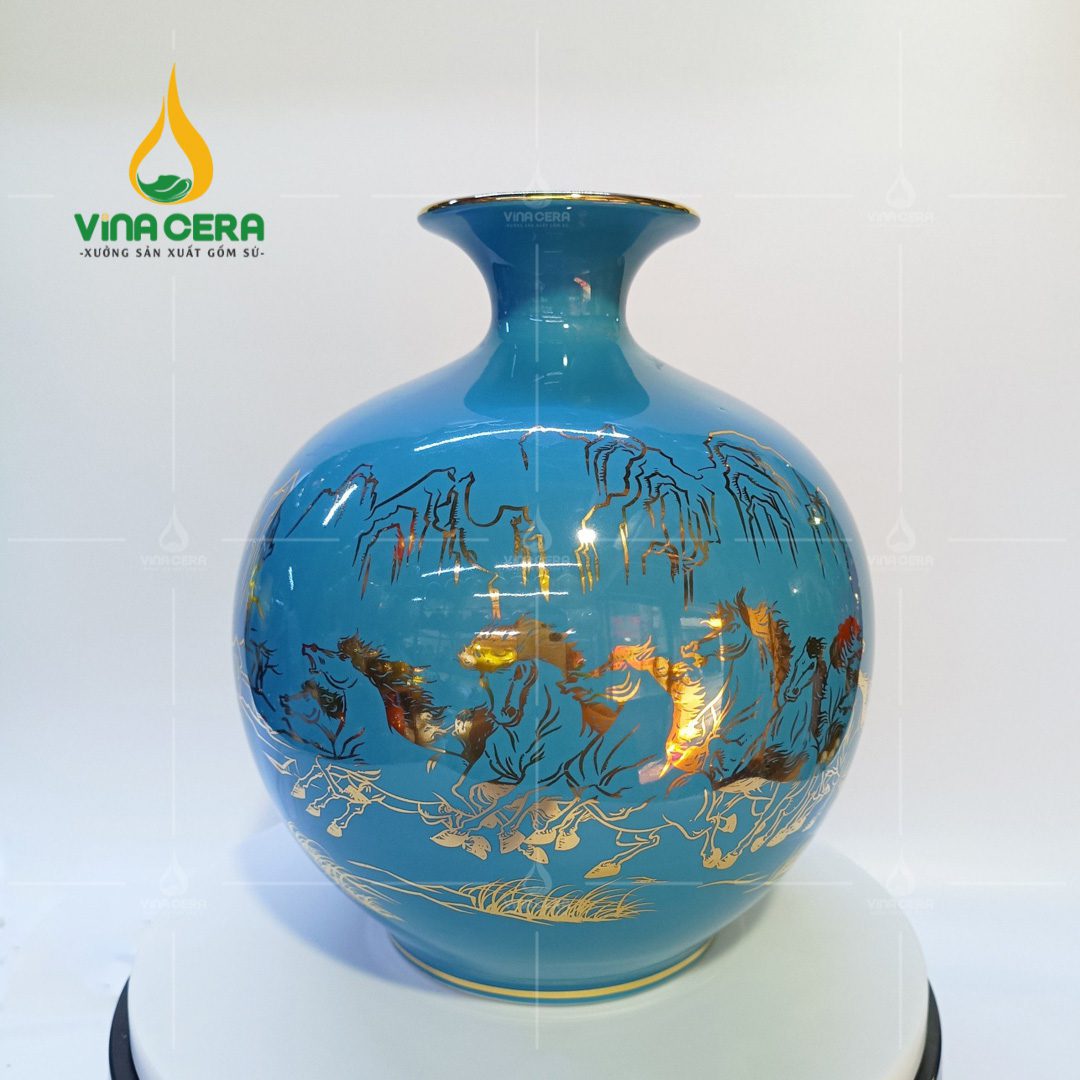 Bình Hút Lộc Mã Đáo Thành Công Vẽ Vàng - BHL 2580624 Bình Hút Lộc Mã Đáo Thành Công Vẽ Vàng