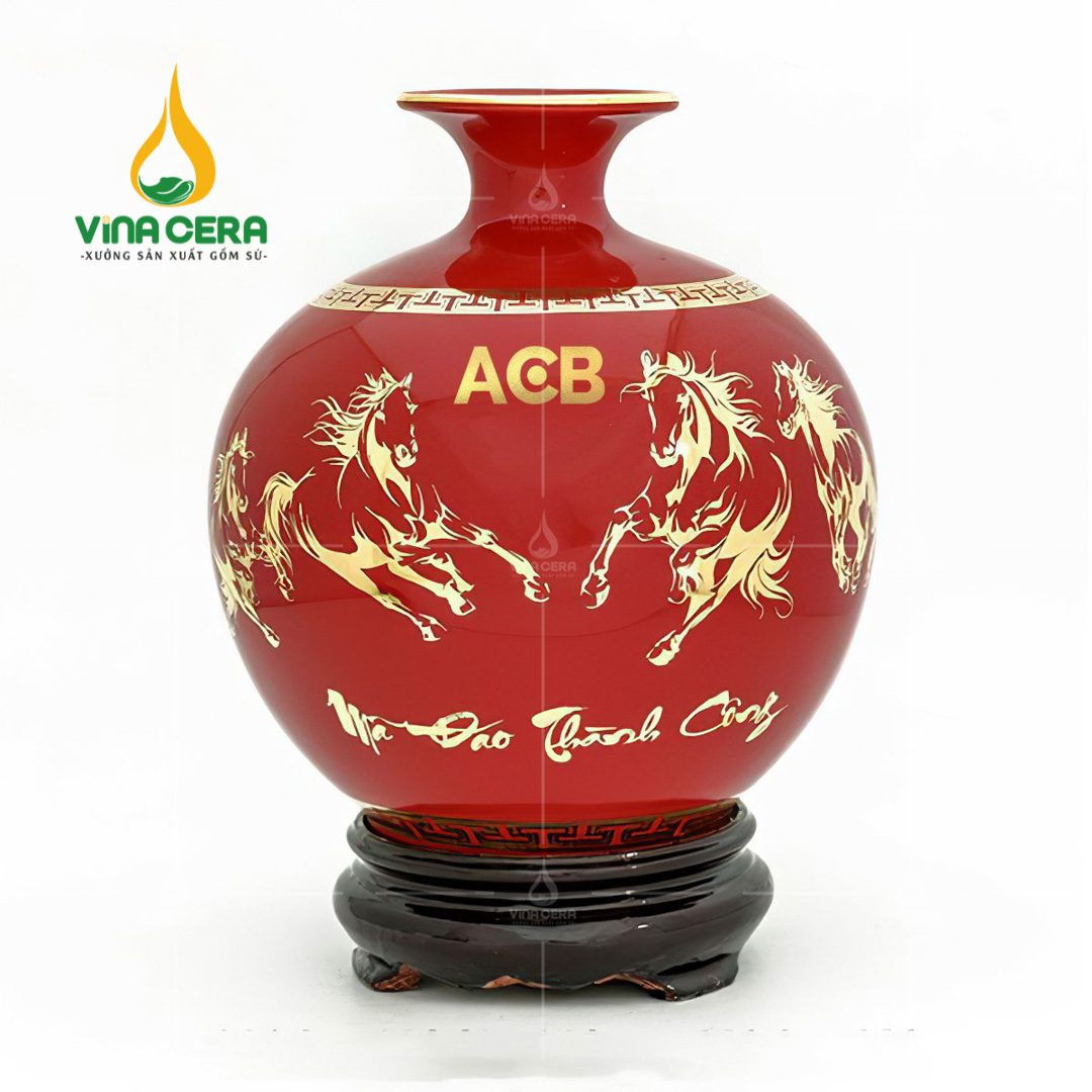 Bình Hút Lộc Mã Đáo Thành Công Vẽ Vàng - BHL 2580624 Bình Hút Lộc Mã Đáo Thành Công Vẽ Vàng
