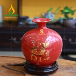 Bình Hút Lộc Mục Đồng Đỏ H22