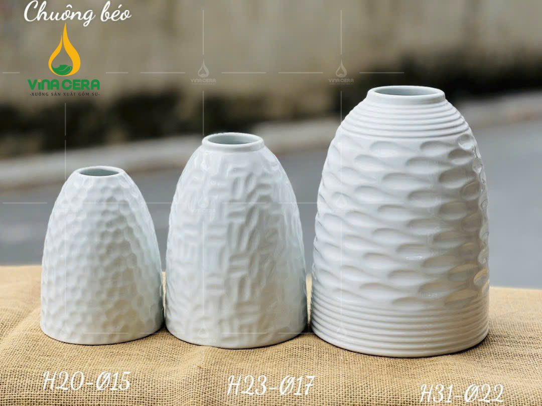 binh-hoa-mini-men-trang (28) Mẫu Bình Hoa Mini Sứ Trắng – SVN BH 28032401