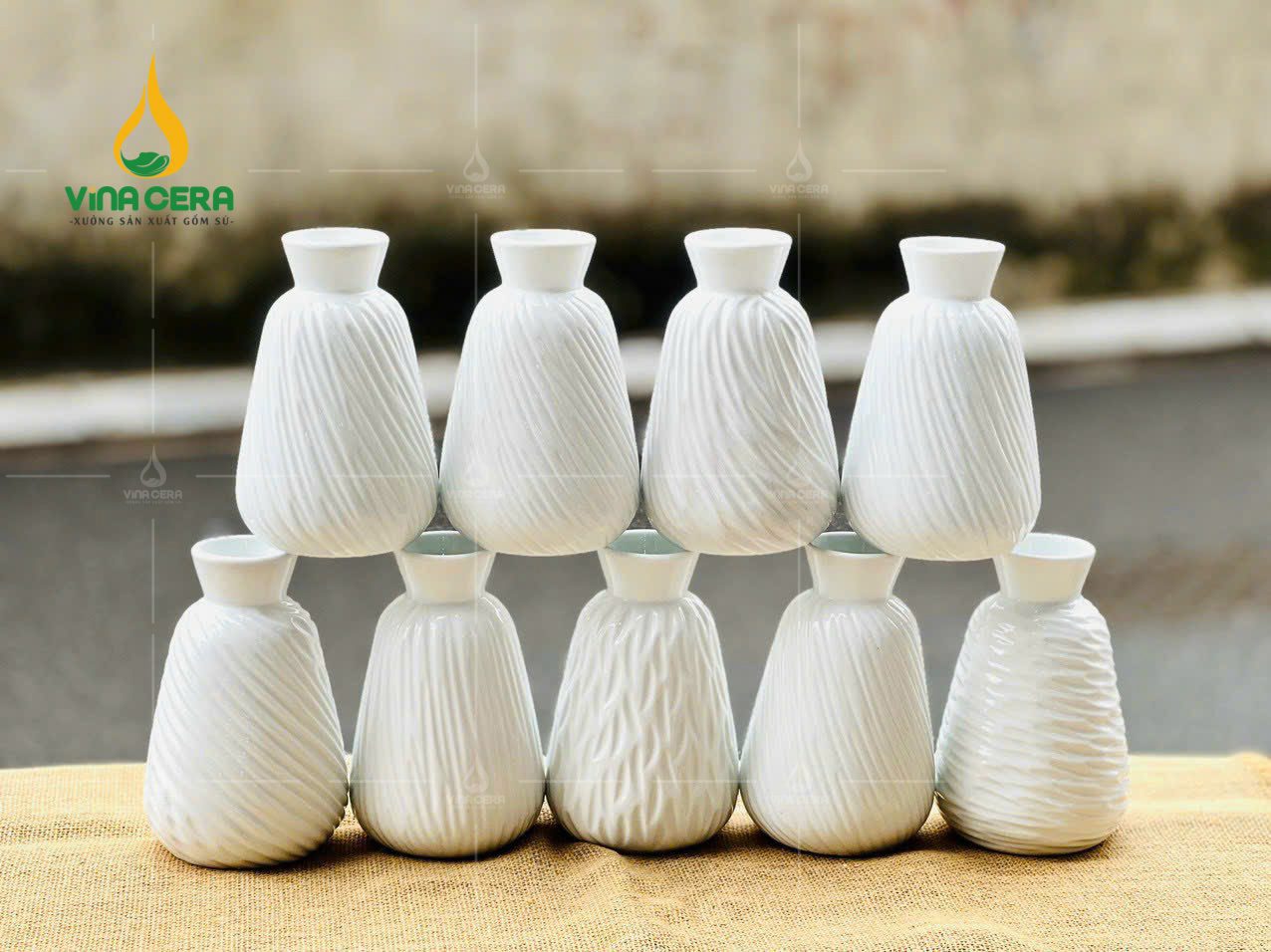 binh-hoa-mini-men-trang (32) Mẫu Bình Hoa Mini Sứ Trắng – SVN BH 28032401