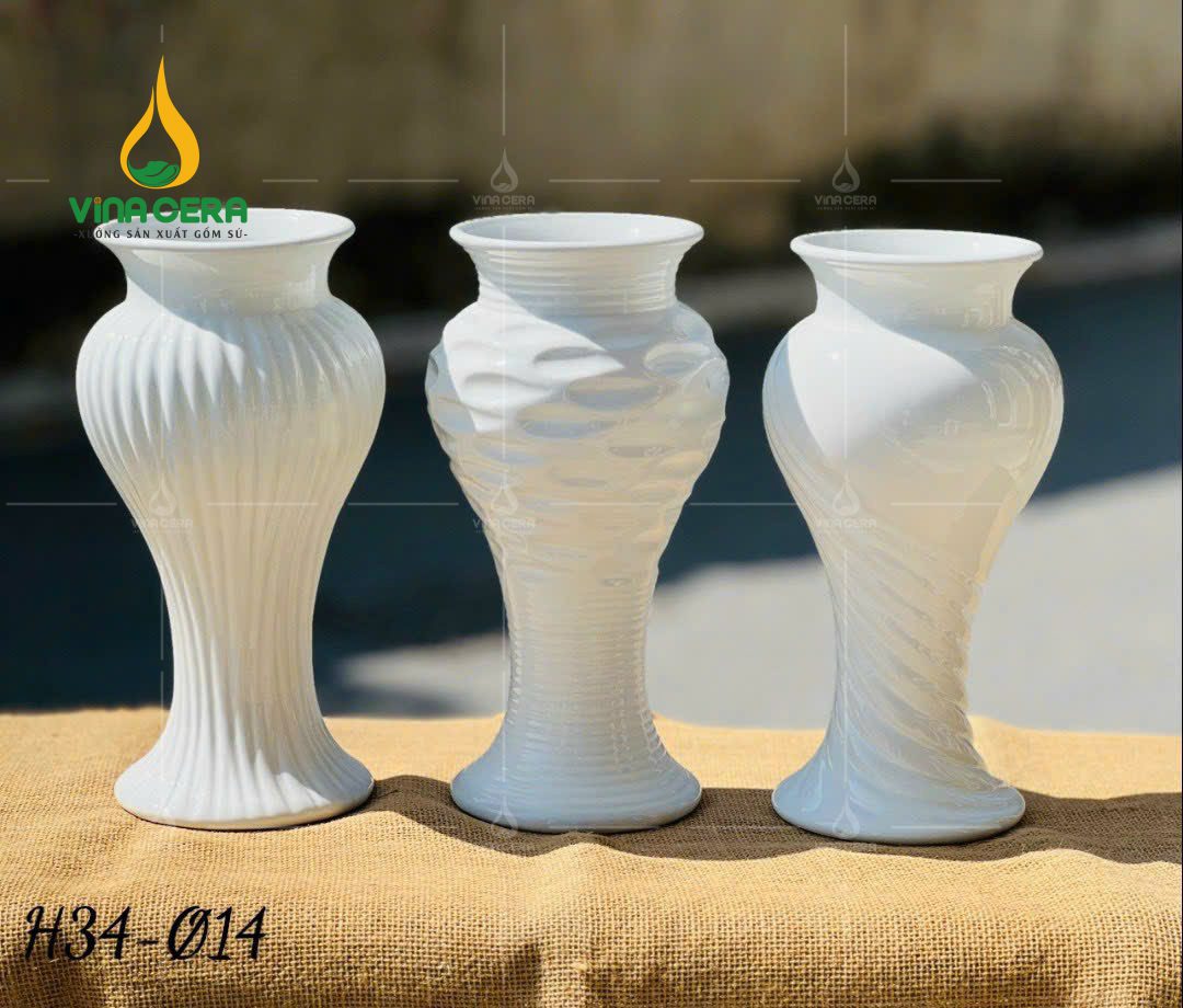 binh-hoa-mini-men-trang (39) Mẫu Bình Hoa Mini Sứ Trắng – SVN BH 28032401