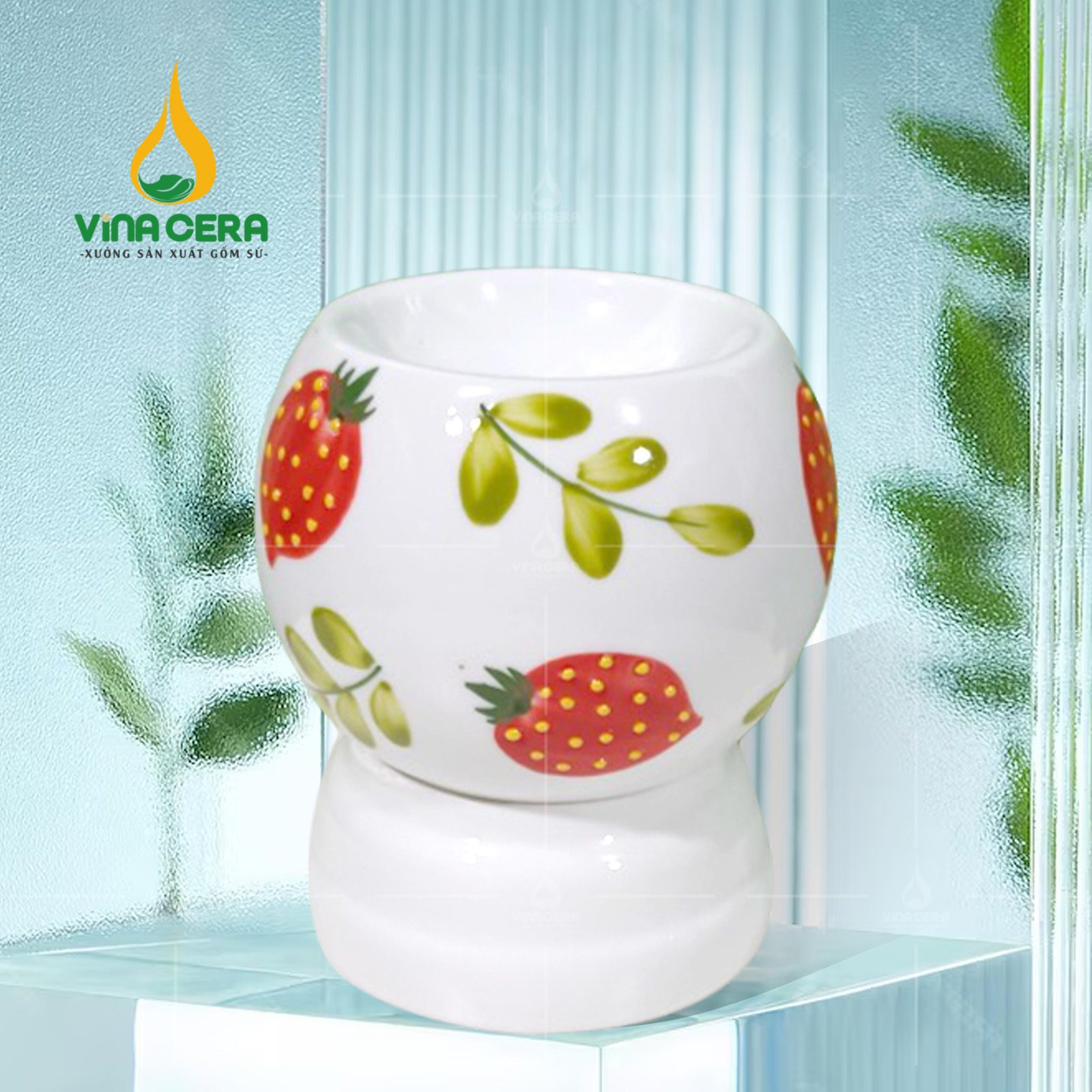 Đèn Xông Tinh Dầu Bát Tràng Miệng Tròn - SVN DX 22042401 Đèn Xông Tinh Dầu Bát Tràng Miệng Tròn