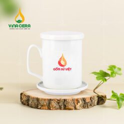Ly Sứ Trụ Quai Lượn Có Nắp