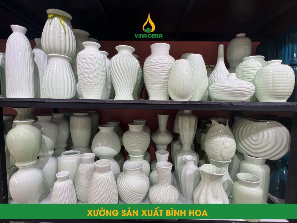 Mẫu Bình Hoa Mini Sứ Trắng Vẽ Họa Tiết - SVN BH 27032402 xuong san xuat binh hoa vinacera 17