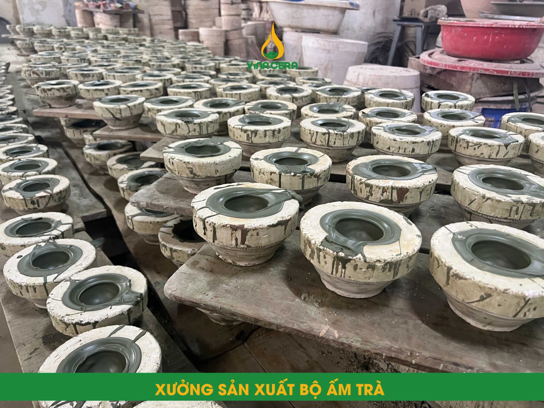 xưởng sản xuất ấm trà bát tràng