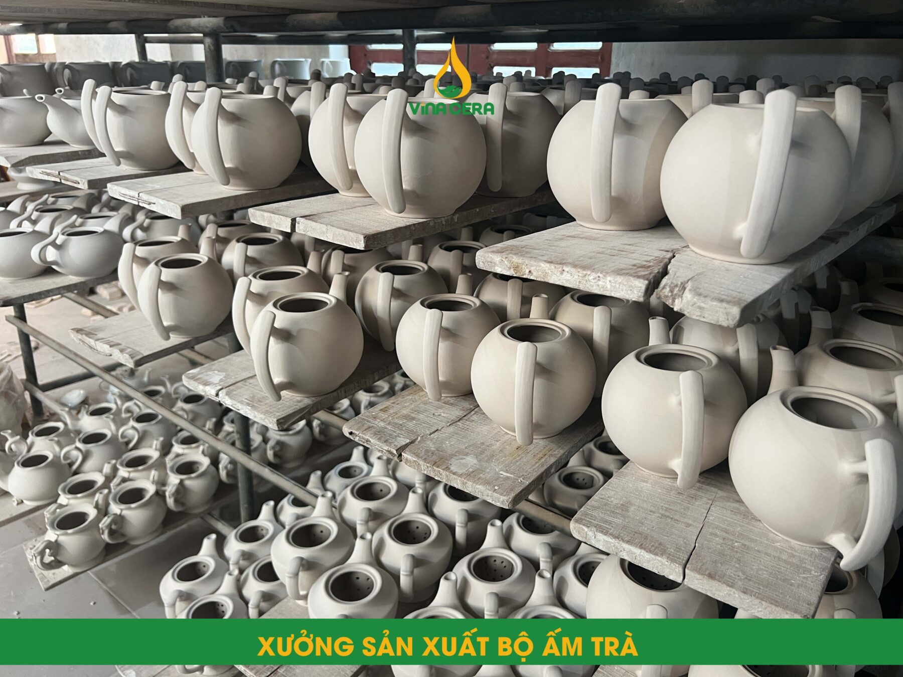 xưởng sản xuất ấm trà bát tràng