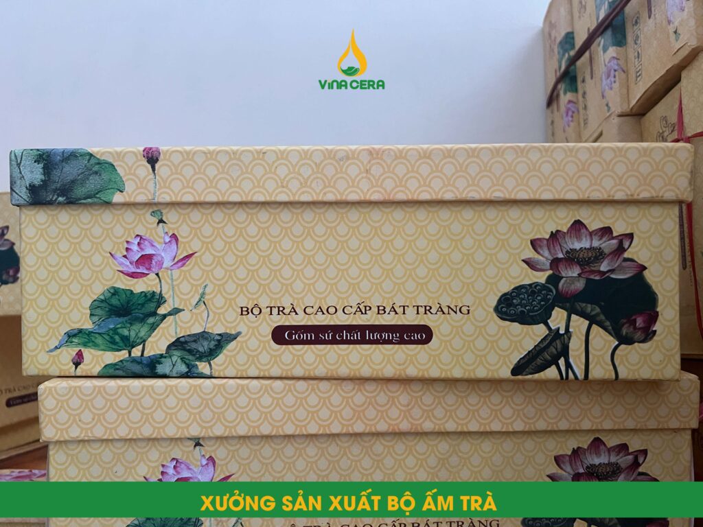 Bộ Trà Đài Cát Phú Quý Cầu Dừa Kẻ Vàng - SVN BAT 26032402 Bộ Trà Đài Cát Phú Quý Cầu Dừa Kẻ Vàng