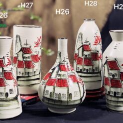 Bình Hoa Gốm Vẽ Tay Phố Cổ Hà Nội