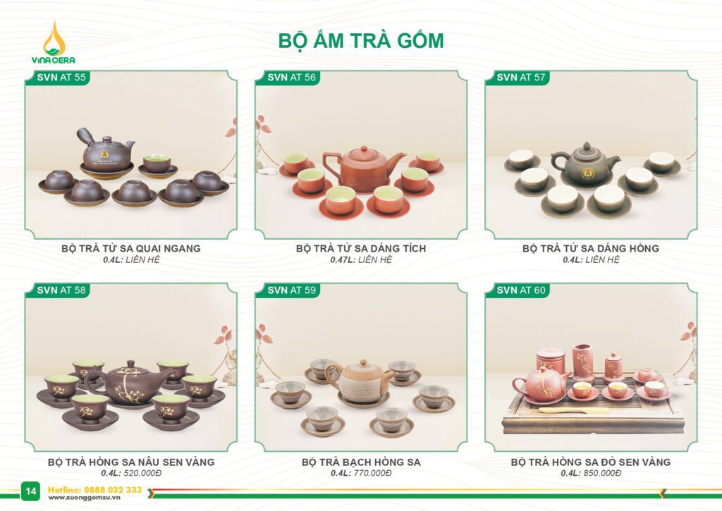Catalog và Báo giá Bộ ấm trà