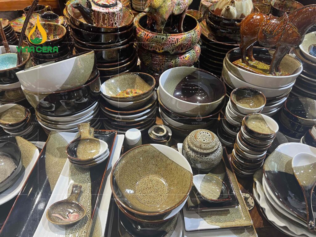 Bộ Chén Đĩa Men Ba Màu - SVN BBA 02042402 bo ban an men ba mau 5