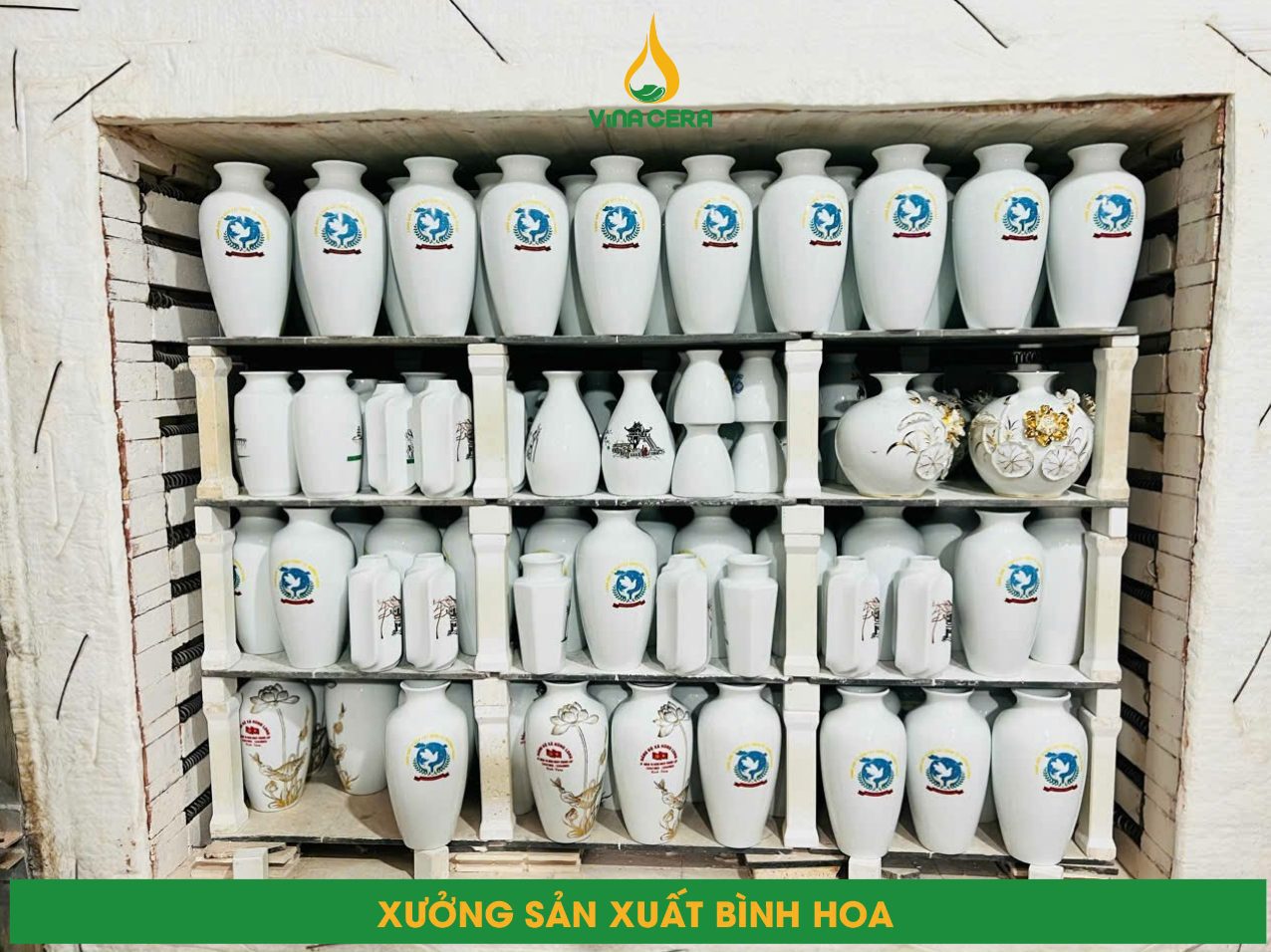 Bộ Ấm Trà Dáng Quai K Chỉ Xanh - SVN BAT 21032409 xuong san xuat binh hoa 2