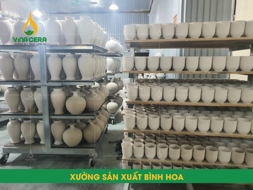 Bình Hoa Bát Tràng Vẽ Bồ Công Anh - SVN BH 11042401 Xưởng Sản Xuất Bình Hoa Vinacera