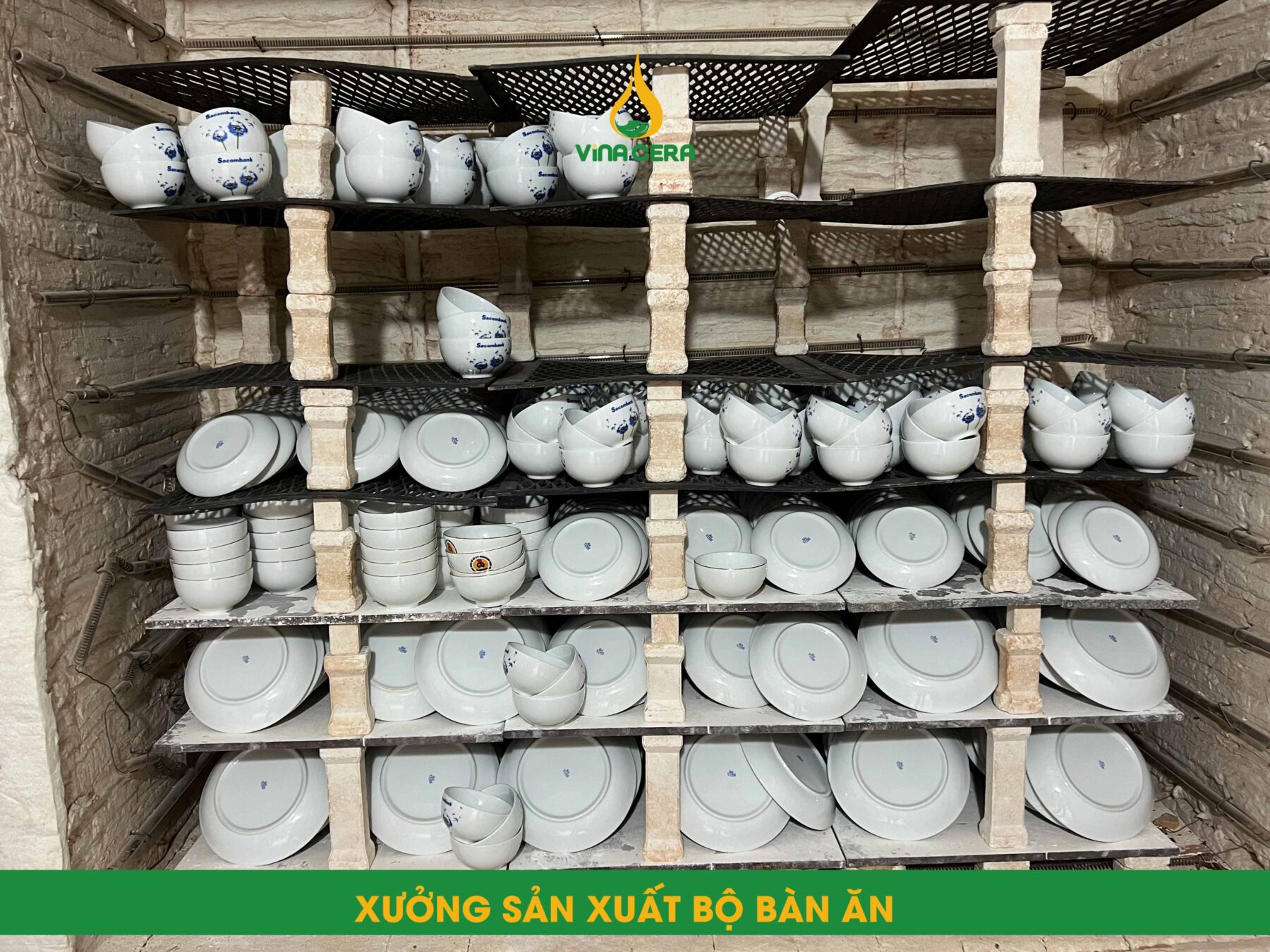 Chén Cơm Sứ Trắng Họa Tiết Chim Lạc - SVN BC 09052404 xuong san xuat bo ban an vinacera 7
