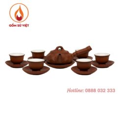 Bộ Ấm Trà Tay Ngang 6 chén Bát Tràng
