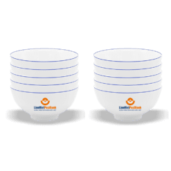 Bộ 10 Chén Cơm Chỉ Xanh Dương in logo Ngân hàng Bưu điện Liên Việt