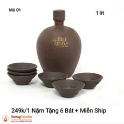 Nậm Rượu Bát Tràng Men Gốm BR-1452324