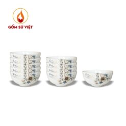 Bộ Chén Sứ Hoa Đào 07