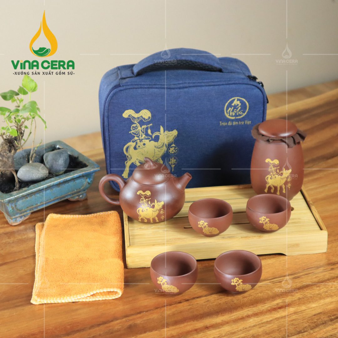 Bộ Ấm Trà Du Lịch Mục Đồng An Thổ Túc - BAT 0170524 Bộ ấm trà du lịch mục đồng