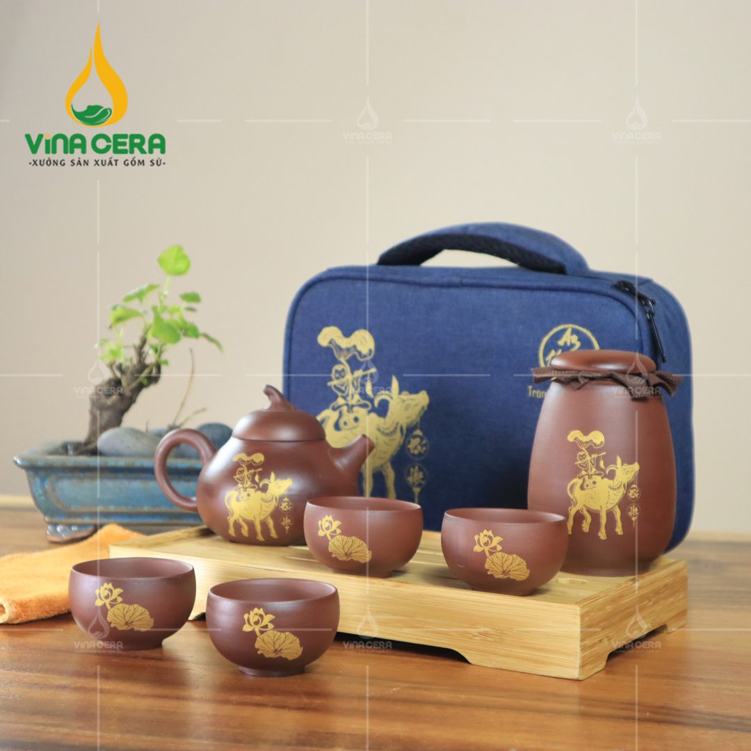 Bộ Ấm Trà Du Lịch Mục Đồng An Thổ Túc - BAT 0170524 Bộ ấm trà du lịch mục đồng