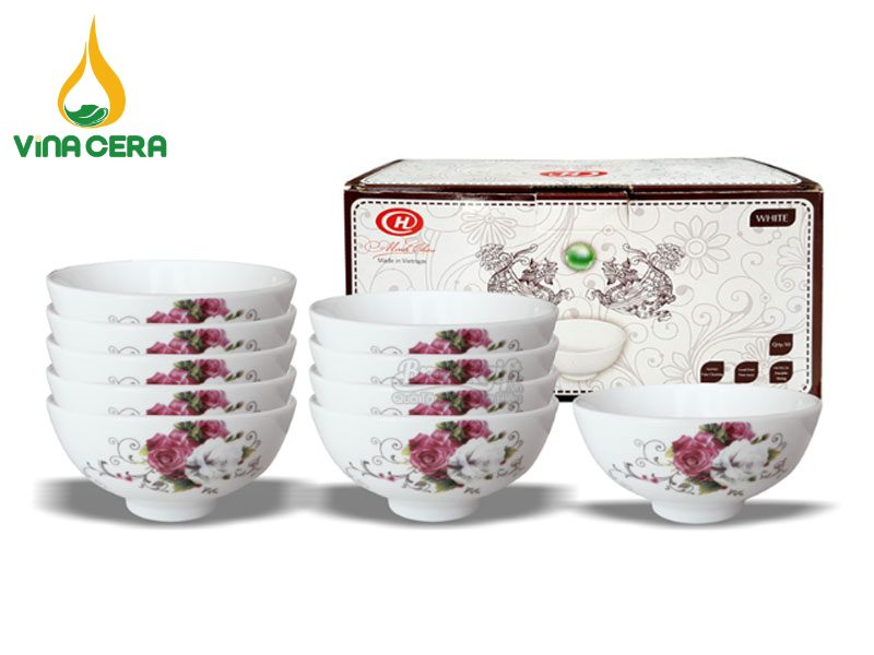 Chén Cơm Sứ Minh Châu Hoa 08