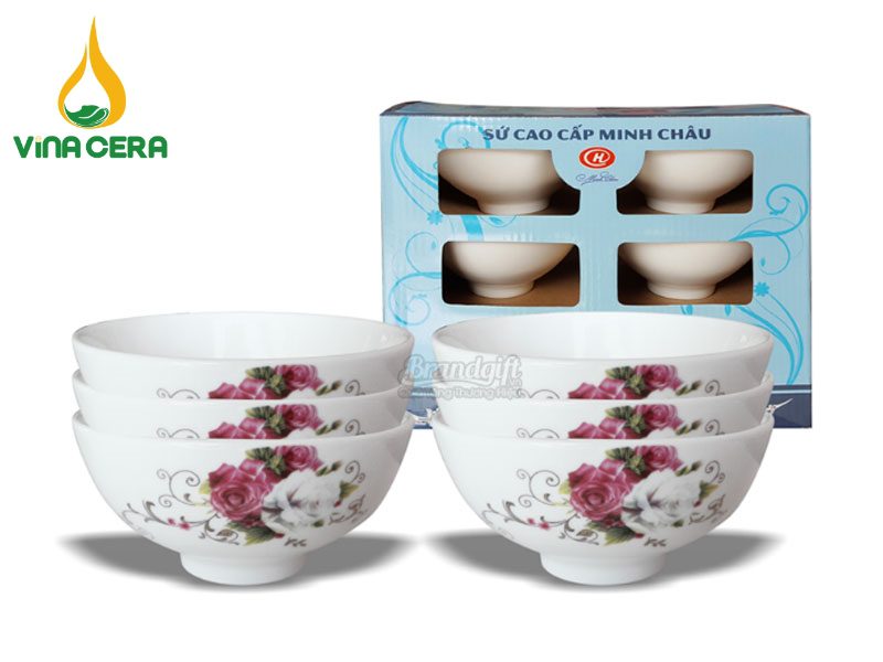 Chén Cơm Sứ Minh Châu Hoa 08