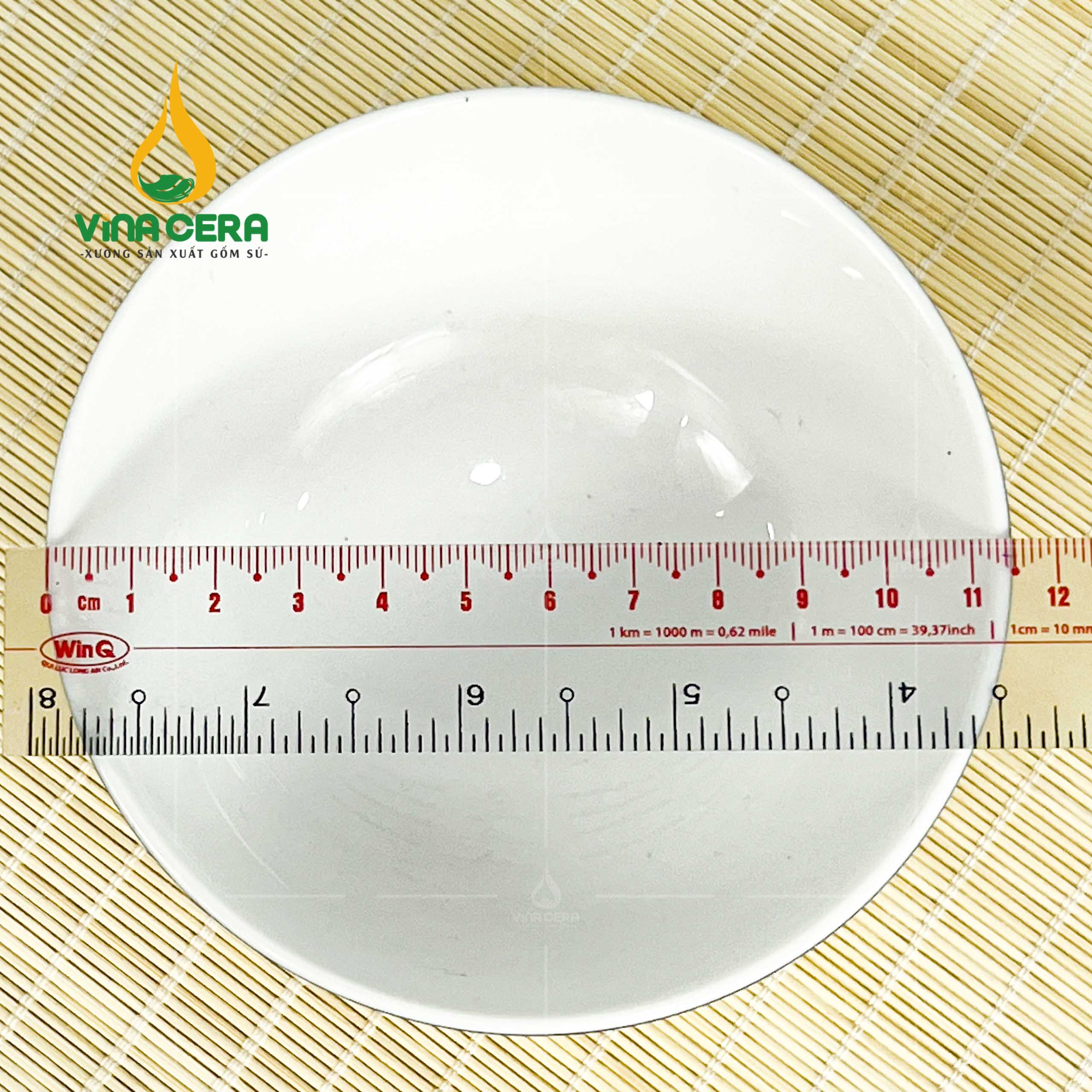 Chén Cơm Sứ Trắng Họa Tiết Chim Lạc - SVN BC 09052404 Chén Cơm Sứ Trắng Họa Tiết Chim Lạc