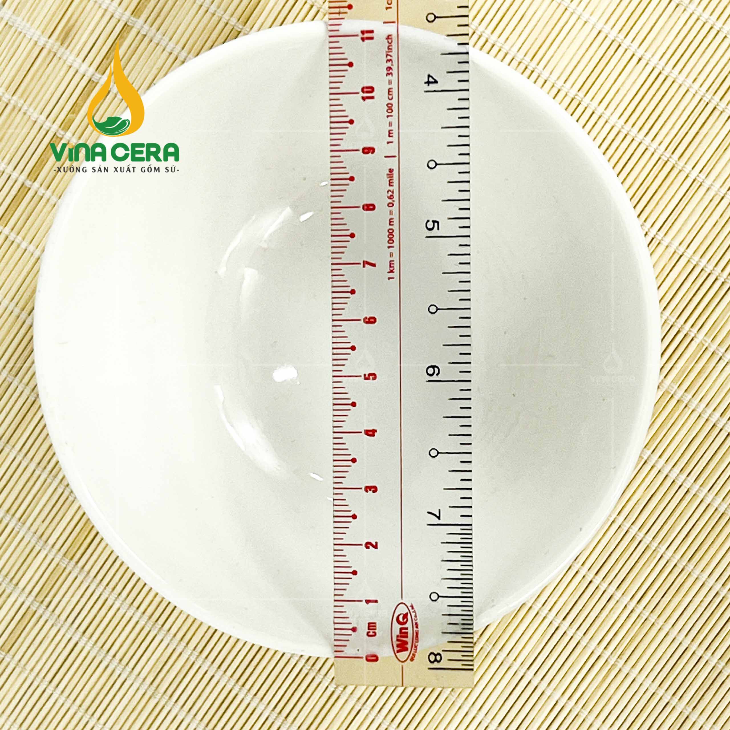 Chén cơm sứ trắng hoa bồ công anh