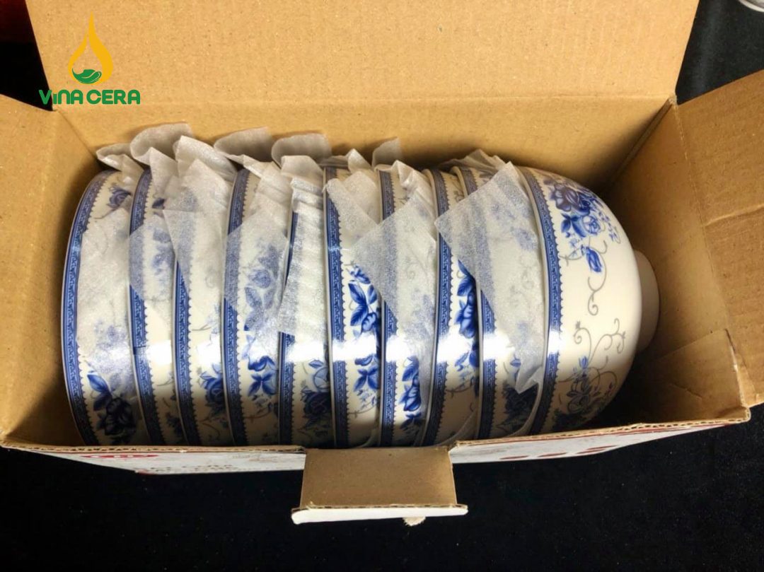 Chén Cơm Sứ Trắng Họa Tiết Hoa Xanh - SVN BC 13052401 chen com su trang hoa tiet hoa xanh 10