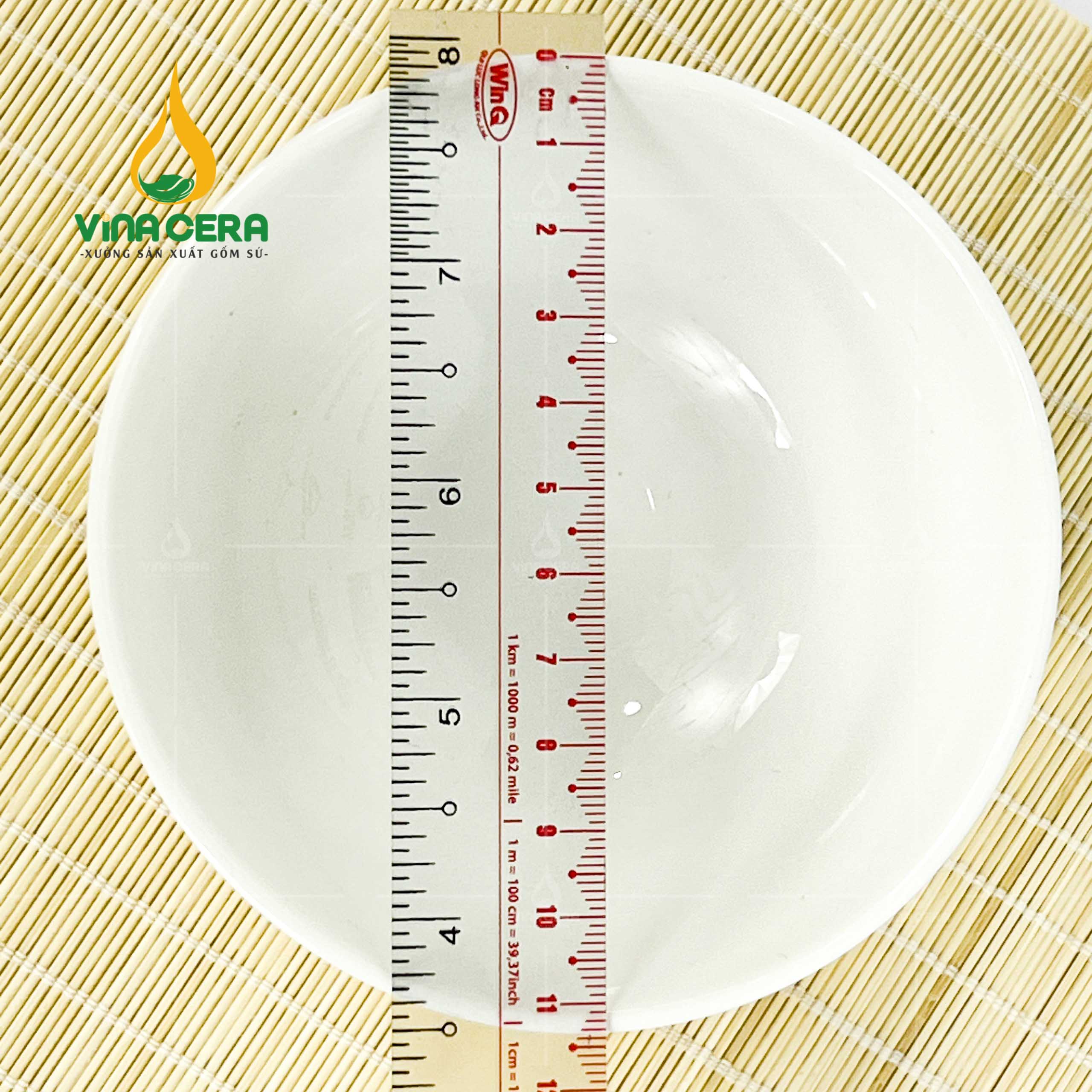 Chén Cơm Sứ Trắng Họa Tiết Hoa Xanh - SVN BC 13052401 Chén cơm sứ trắng họa tiết hoa xanh