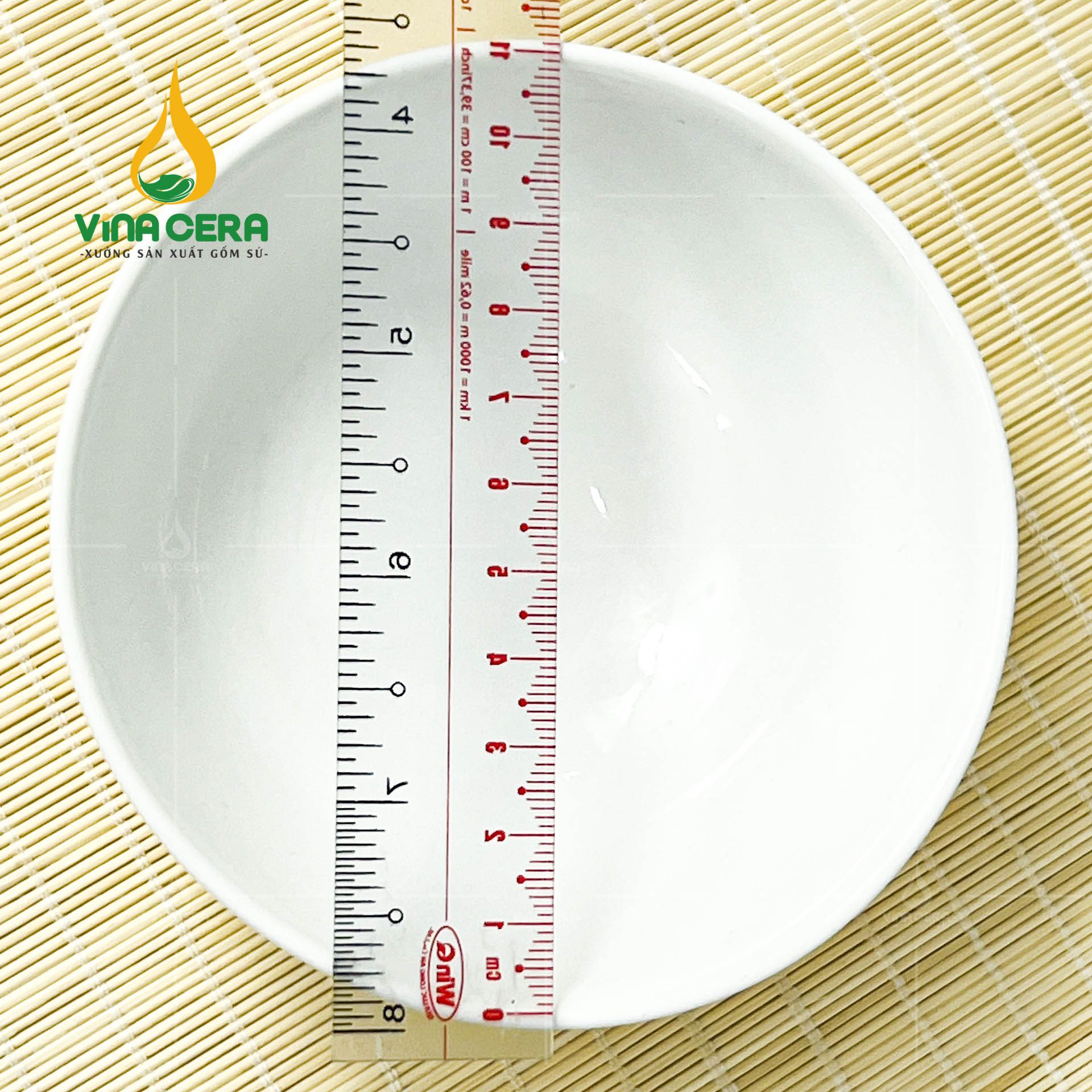 Chén Cơm Sứ Trắng Hoa Xoắn Ốc In Logo - SVN BC 13052404 Chén cơm sứ trắng hoa xoắn ốc in logo