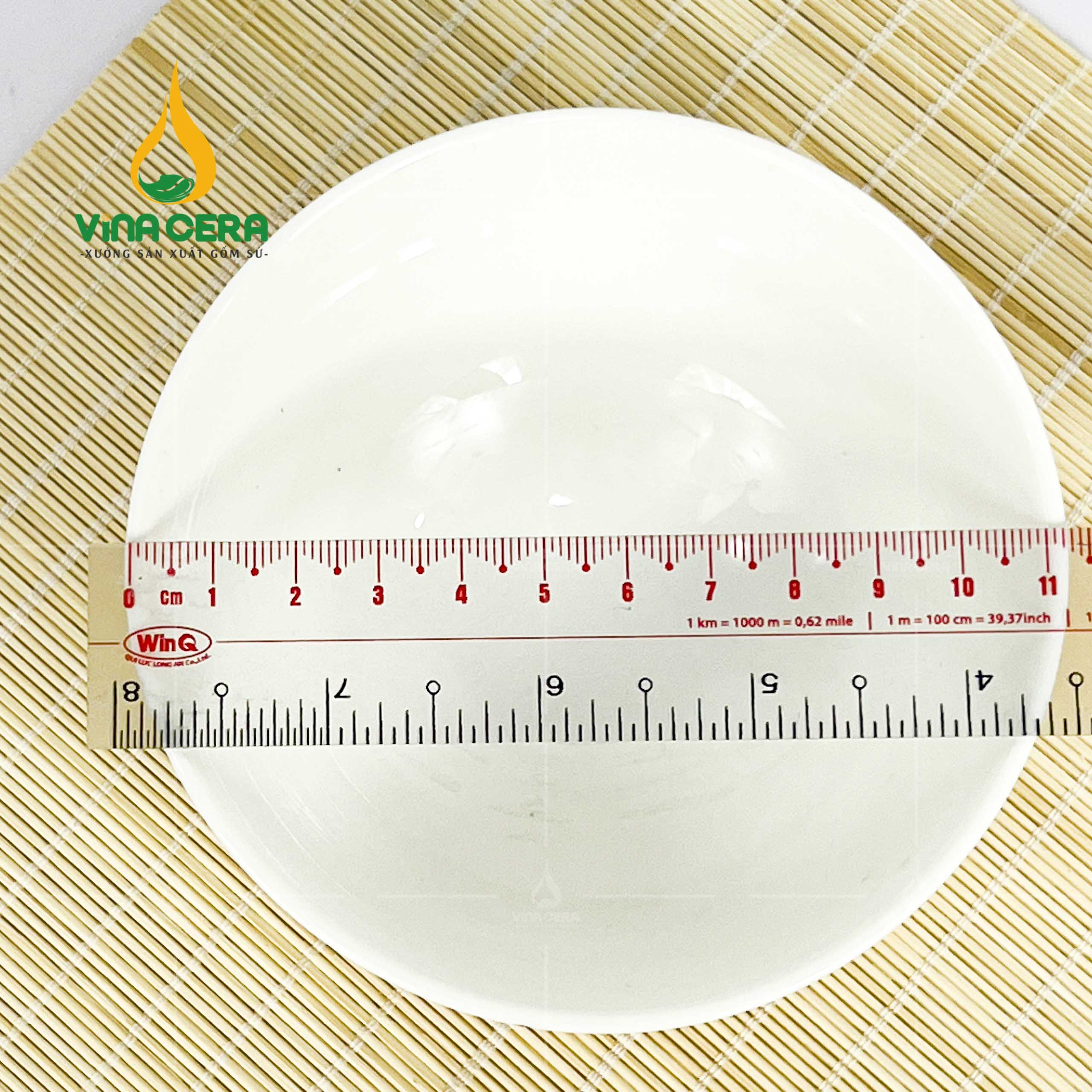 Chén Cơm Sứ Trắng Vẽ Hoa Hồng - SVN BC 13052406 Chén cơm sứ trắng vẽ hoa hồng