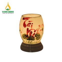 Đèn xông tinh dầu gốm Bát Tràng tài lộc