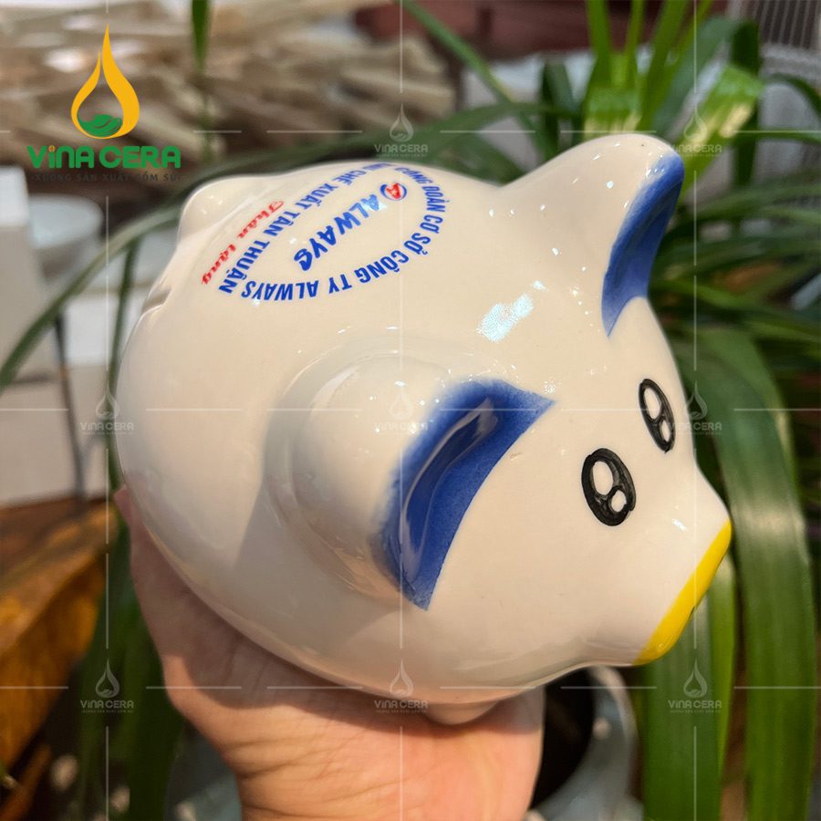 Heo Đất In Logo Sứ Bát Tràng - HD 0752824 Heo Sứ Tiết Kiệm Lợn Đất Ống Heo Mini Hoạ Tiết Vẽ Tay Dễ Thương Gốm Sứ Bát Tràng Cao Cấp (2)