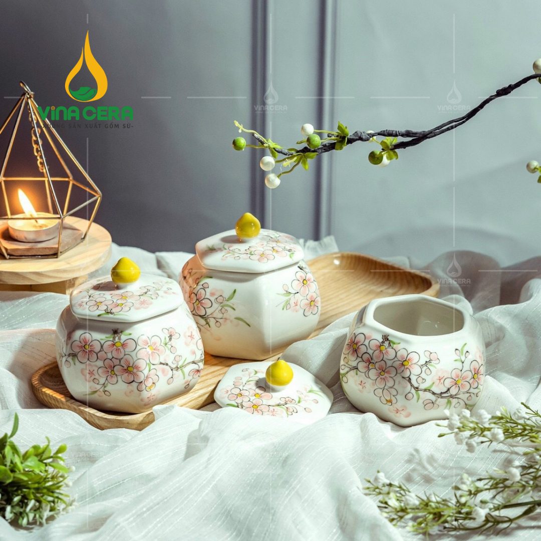 khay đựng mứt tết bằng sứ - Bộ 3 hủ (1)