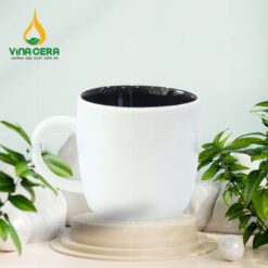 Ly sứ lùn men trắng có quai
