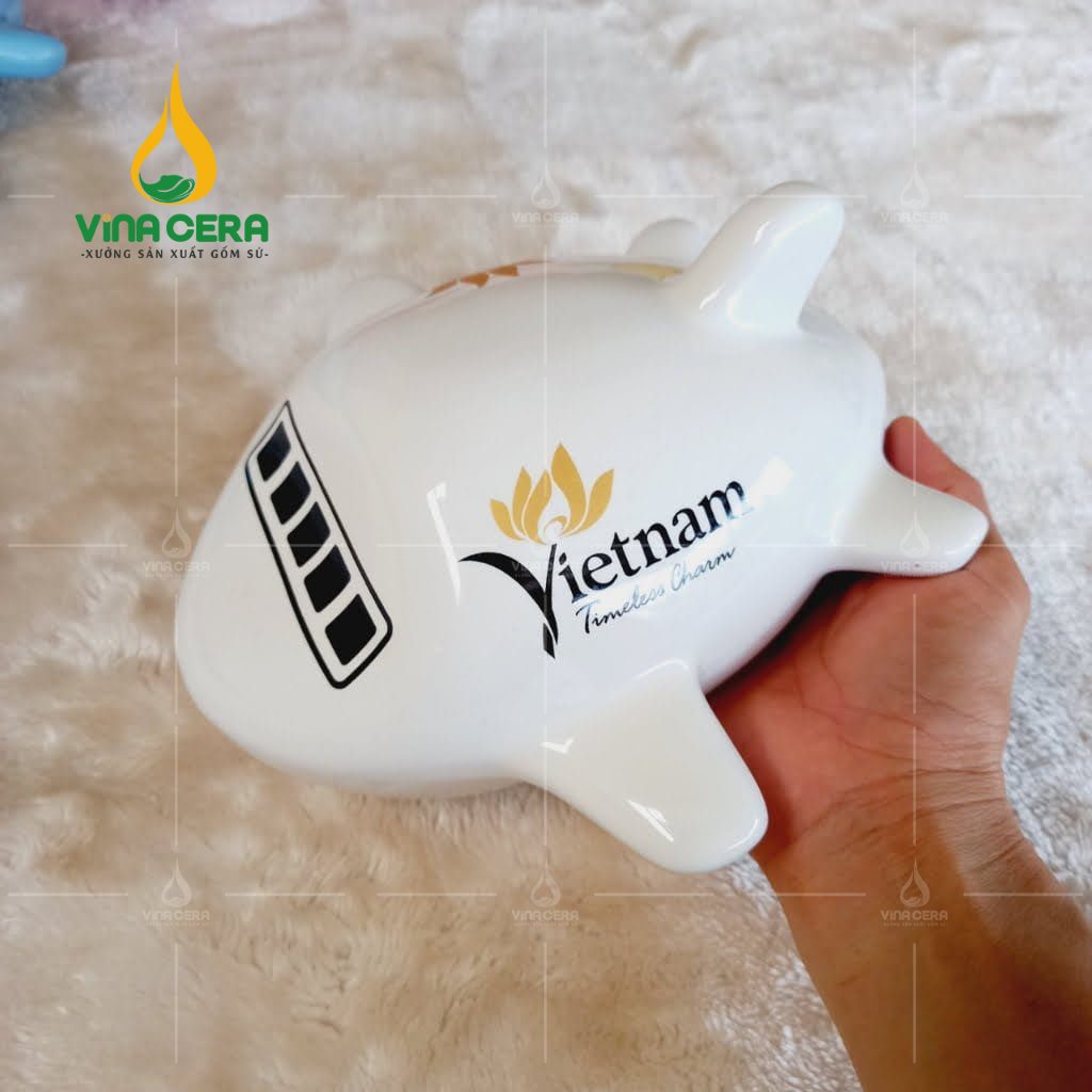 Máy bay sứ tiết kiệm Bát Tràng