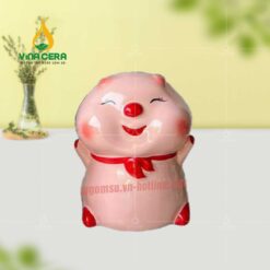 Ống heo tiết kiệm : Heo đất quàng khăn đỏ