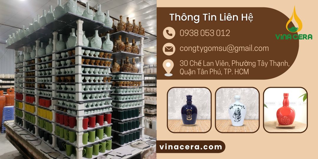 Bình Rượu Sứ Dáng Bầu Có Núm Tráng Men - SVN BR 03052401 thong tin lien he vinacera 8
