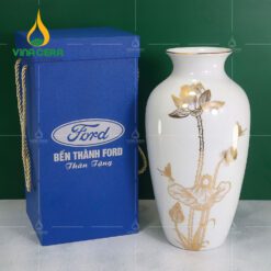 Bình Hoa Vẽ Sen Vàng Ford Bến Thành