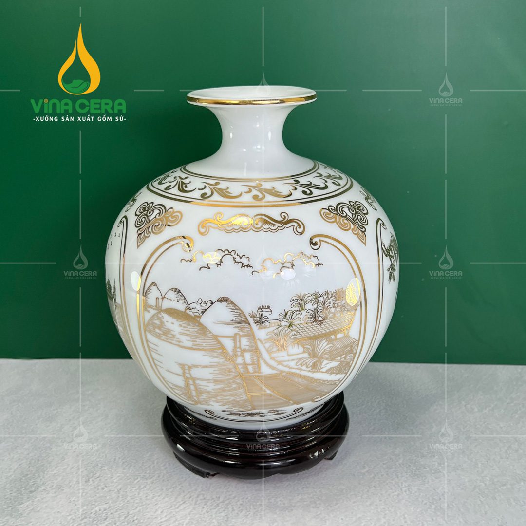 Bình Hút Lộc Vẽ Vàng In Logo Bộ Chỉ Huy Quân Sự Tỉnh Vĩnh Long - BHL 0262724 binh hut loc trang ve vang in logo bch qs vinh long 3