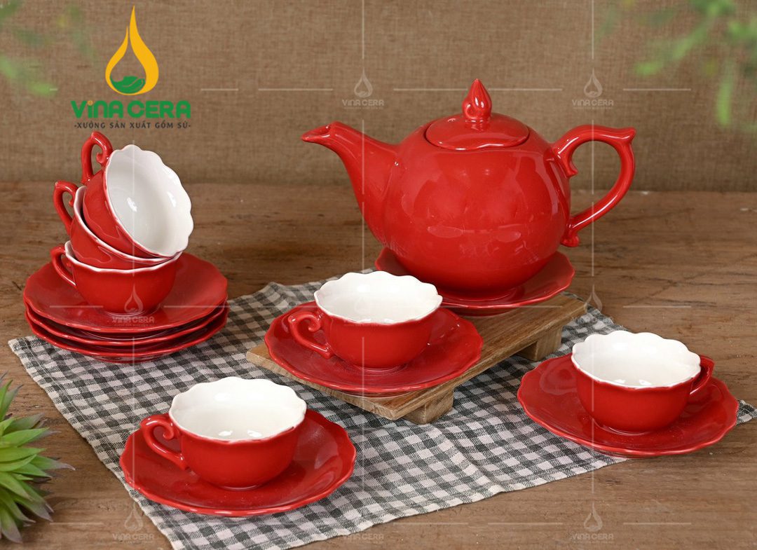 Top 10 Bộ Ấm Trà In Logo Quà Tặng Được Ưa Chuộng Nhất 2024 bo am tra su men mau do dang ngon lua