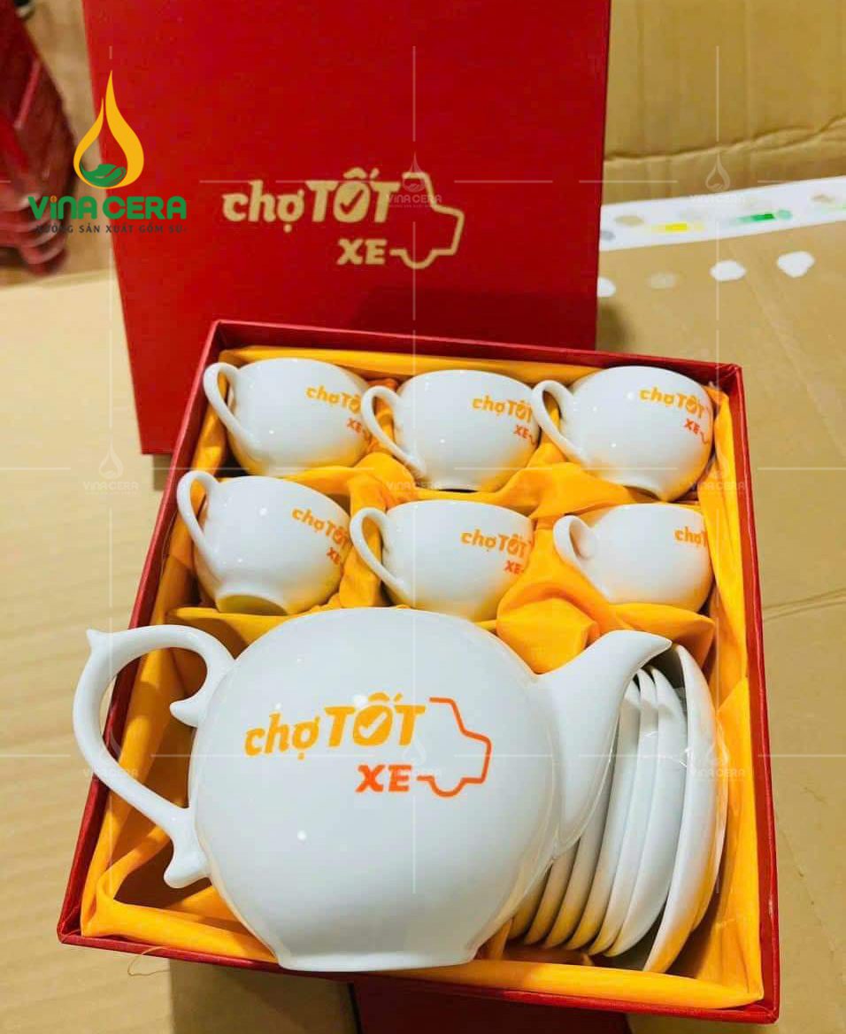 Top 10 Bộ Ấm Trà In Logo Quà Tặng Được Ưa Chuộng Nhất 2024 ấm chén in logo