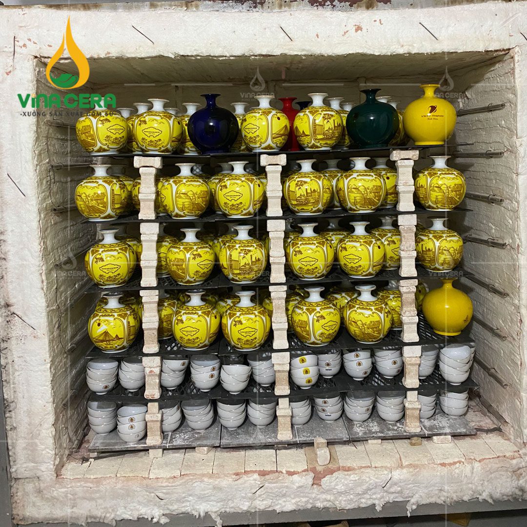 Bình Hút Lộc Mã Đáo Thành Công Vẽ Vàng - BHL 2580624 Xưởng sản xuất Bình Hút Lộc Vinacera