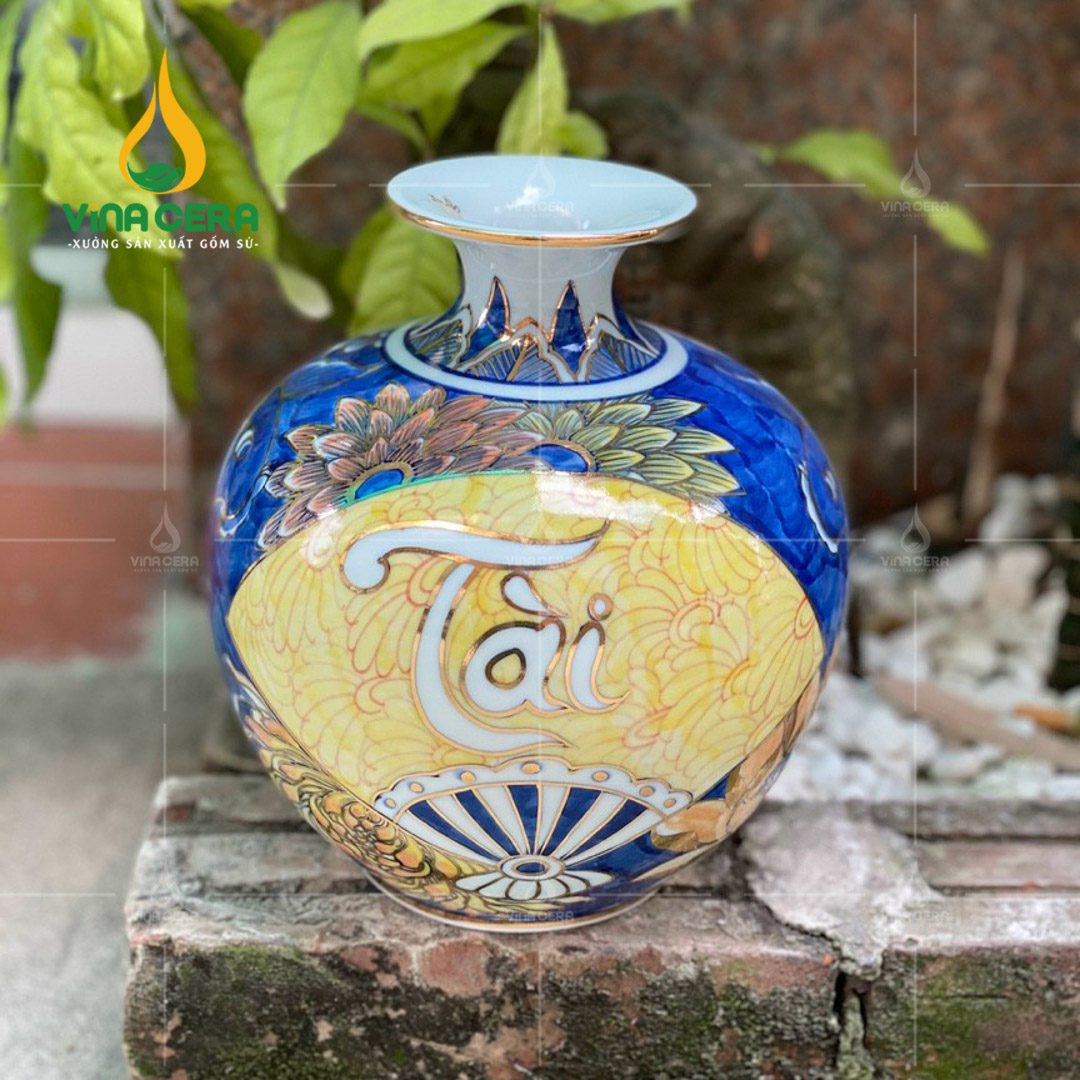 Xưởng Sản Xuất Bình Hút Tài Lộc Bát Tràng Theo Yêu Cầu - Giá Tốt binh hut loc ca chep lien hoa 3