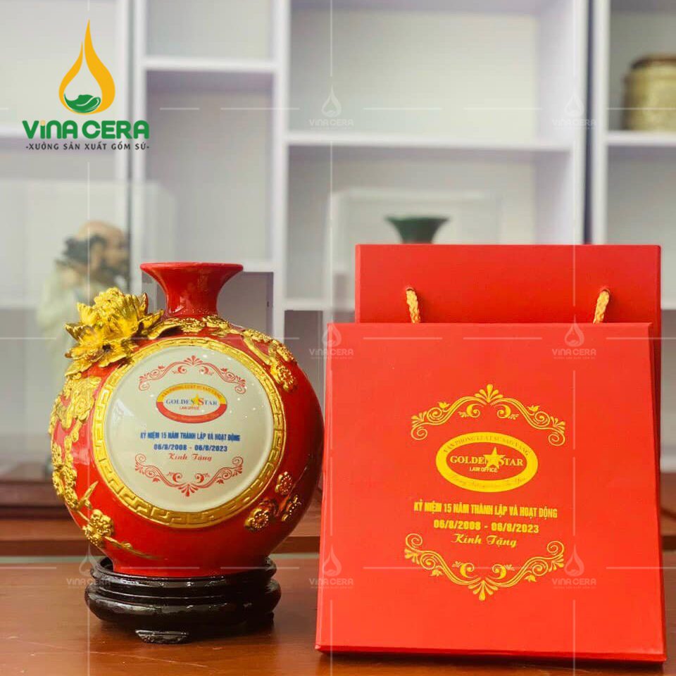 Bình hút lộc đắp nổi