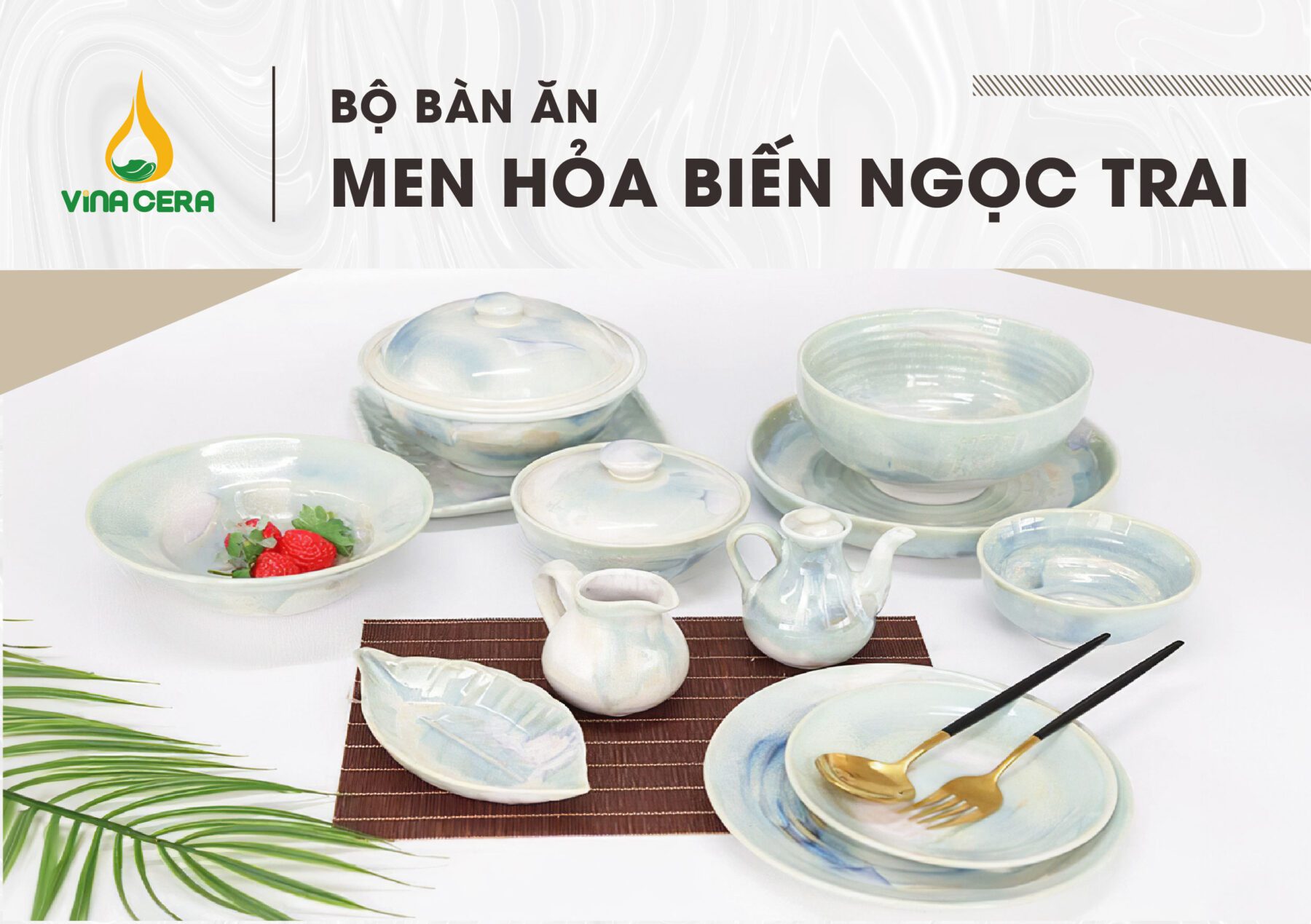 Bộ Bát Đĩa Hỏa Biến Ngọc Trai